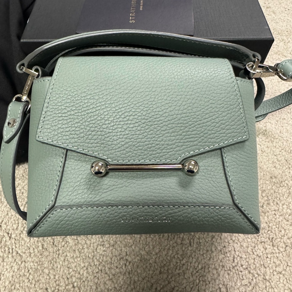 Strathberry Mosiac Nano in Stone Blue